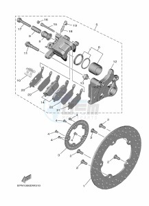 TRACER 9 MTT890 (B5U9) drawing REAR BRAKE CALIPER