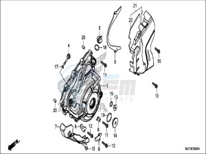 CRF1000DH 2ED - (2ED) drawing LEFT CRANKCASE COVER