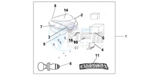 PES125R9 Europe Direct - (ED / STC) drawing 35L TOPBOX PEARL COOL WHITE