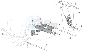 Scarabeo 50 Di-Tech drawing R.shock absorber-connect. Rod