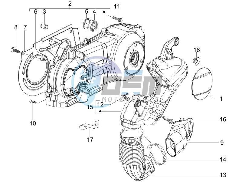 Crankcase cover - Crankcase cooling