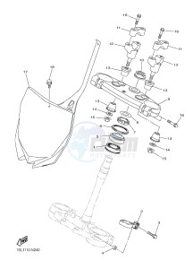 YZ250F (1SME 1SMJ 1SMK 1SML) drawing STEERING