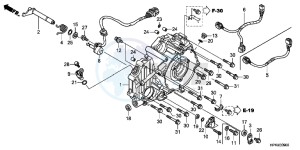 TRX420FEC drawing REAR CRANKCASE COVER