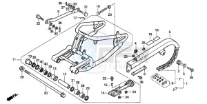 VT600C drawing SWINGARM