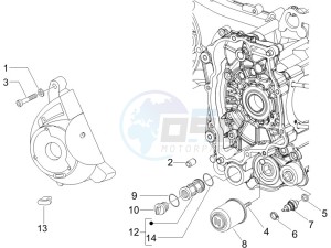 Runner 125 VX 4 (UK) UK drawing Flywheel magneto cover - Oil filter