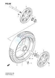 SV650 (E2) drawing FRONT WHEEL (SV650K8 UK8 SK8 SUK8 K9 UK9 SK9 SUK9 SL0 SUL0)