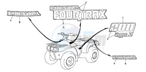 TRX200D FOURTRAX 200 drawing MARK