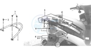 DD50 25KMH drawing REAR LUGGAGE FRAME