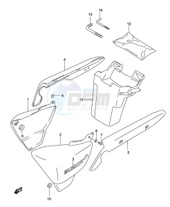 GZ250 (P19) drawing FRAME COVER (MODEL K2)