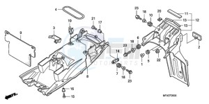 CBF1000SA France - (F / ABS CMF) drawing REAR FENDER