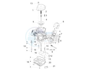 Typhoon 50 4T 4V E2 (NAFTA) USA drawing Carburetor's components