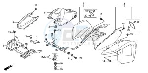 TRX300EX SPORTRAX drawing FRONT FENDER (TRX300EX'07,'08)