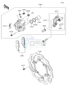 KX250F KX252AJF EU drawing Front Brake