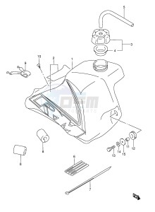 RM80 (E3-E28) drawing FUEL TANK (MODEL X)