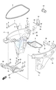 DF 9.9A drawing Side Cover Non-Remote Control