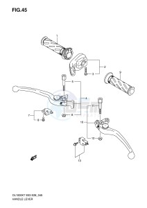 DL1000 (E3-E28) V-Strom drawing HANDLE LEVER