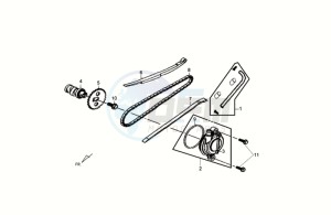 CROX 50 drawing CHAIN / CHAIN TENSIONER / CHAIN GUIDE