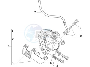 LXV 50 4T 2V 25 Kmh B-NL drawing Brakes pipes - Calipers