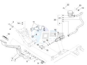 California 1400 Touring SE ABS 1380 drawing Rear master cylinder