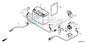 CB1100CAH UK - (E) drawing BATTERY