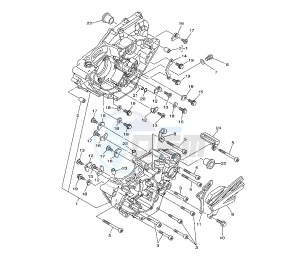 YZ F 250 drawing CRANKCASE