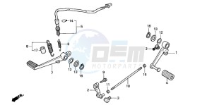 CBR600FS drawing BRAKE PEDAL/CHANGE PEDAL