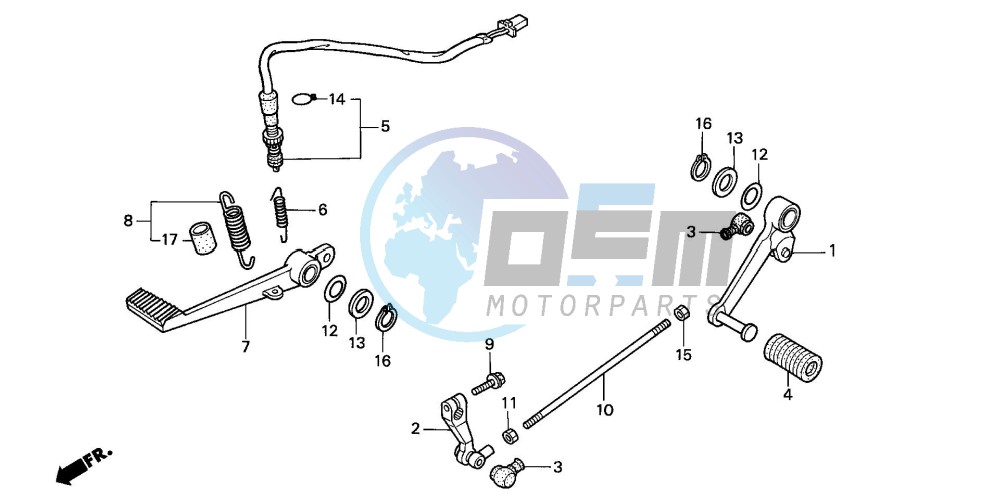 BRAKE PEDAL/CHANGE PEDAL