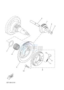 MT125A MT-125 ABS (BR34 BR34 BR34 BR34 BR34) drawing STARTER CLUTCH