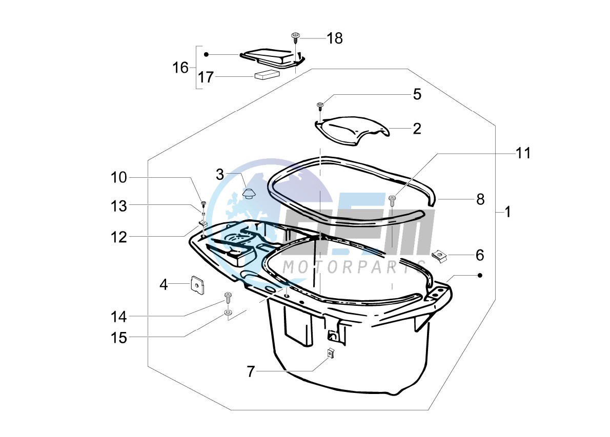 Helmet box - Undersaddle