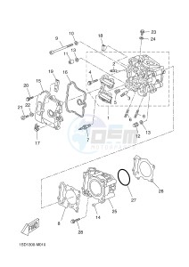 YP400R X-MAX 400 X-MAX 400 (1SD1 1SD1 1SD1) drawing CYLINDER