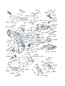 ZX 1400 A [NINJA ZX-14] (A6F-A7FA) A7F drawing FRAME FITTINGS