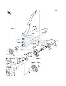 KX450F KX450FEF EU drawing Kickstarter Mechanism