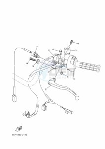 YFM450FWBD KODIAK 450 EPS (BEYL) drawing HANDLE SWITCH & LEVER