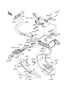 VERSYS KLE650A7F GB XX (EU ME A(FRICA) drawing Muffler(s)