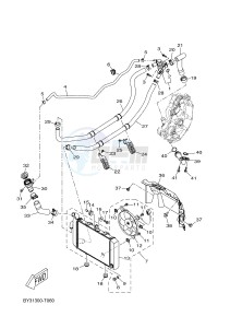 CZD300-A X-MAX 300 (BY31 BY31 BY31 BY31 BY31) drawing RADIATOR & HOSE