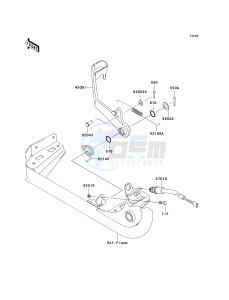 KVF 650 B [PRAIRIE 650 4X4 ADVANTAGE CLASSIC] (B2) [PRAIRIE 650 4X4 ADVANTAGE CLASSIC] drawing BRAKE PEDAL