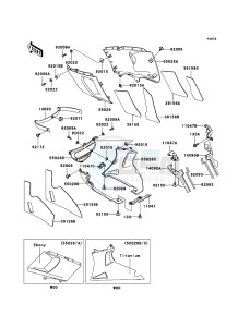 ZZR600 ZX600E6F GB XX (EU ME A(FRICA) drawing Cowling Lowers