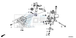 TRX500FM2F TRX500FM U drawing STEERING SHAFT (EPS)