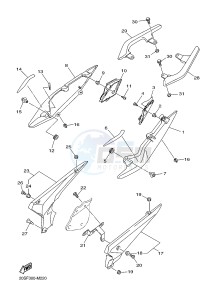 XJ6N 600 XJ6-N (NAKED) (20SF) drawing SIDE COVER