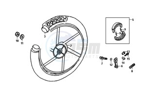 FIDDLE II 50 25KMH NEW ENGINE drawing REAR WHEEL