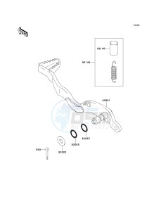 KLX 250 T [KLX250S] (T8F) T9F drawing BRAKE PEDAL