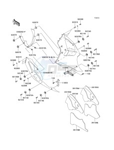 ZX 600 J [ZZR600] (J6F-J8F) J7F drawing COWLING LOWERS