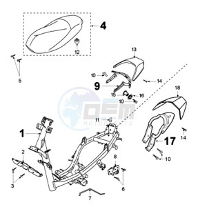 TKR R A BE drawing FRAME AND SADDLE