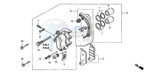 FJS600A 400 SILVER WING drawing REAR BRAKE CALIPER