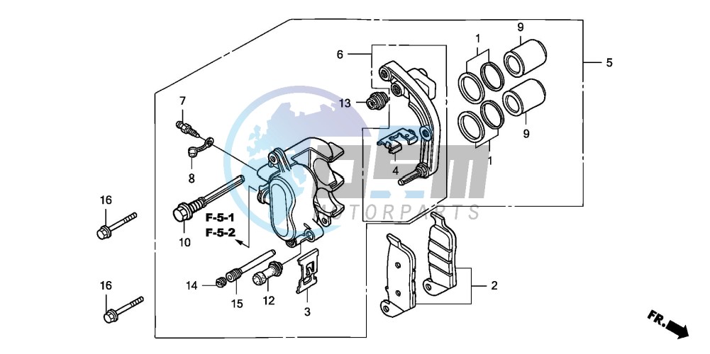 REAR BRAKE CALIPER