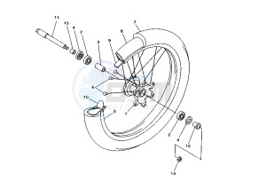 YZ LC 250 drawing FRONT WHEEL