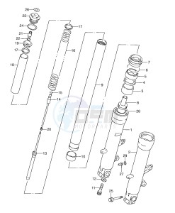 GSX-R600 (E2) drawing FRONT DAMPER (MODEL W X Y)