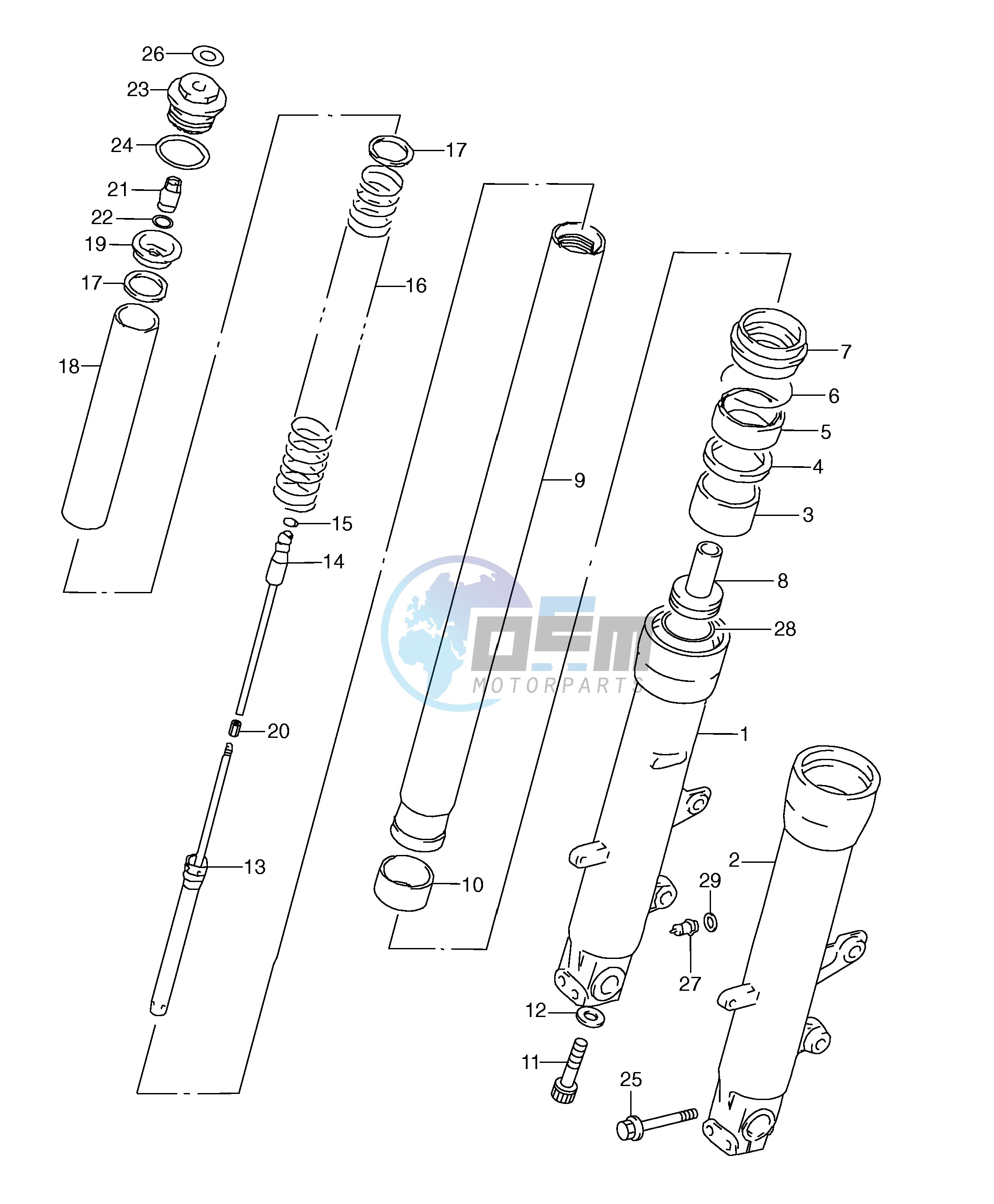 FRONT DAMPER (MODEL W X Y)