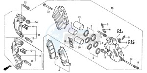 NSS250A JAZZ drawing FRONT BRAKE CALIPER