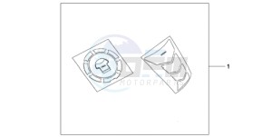 CBR600RR9 Korea - (KO / MK) drawing TANKPAD / FUEL LID COVER